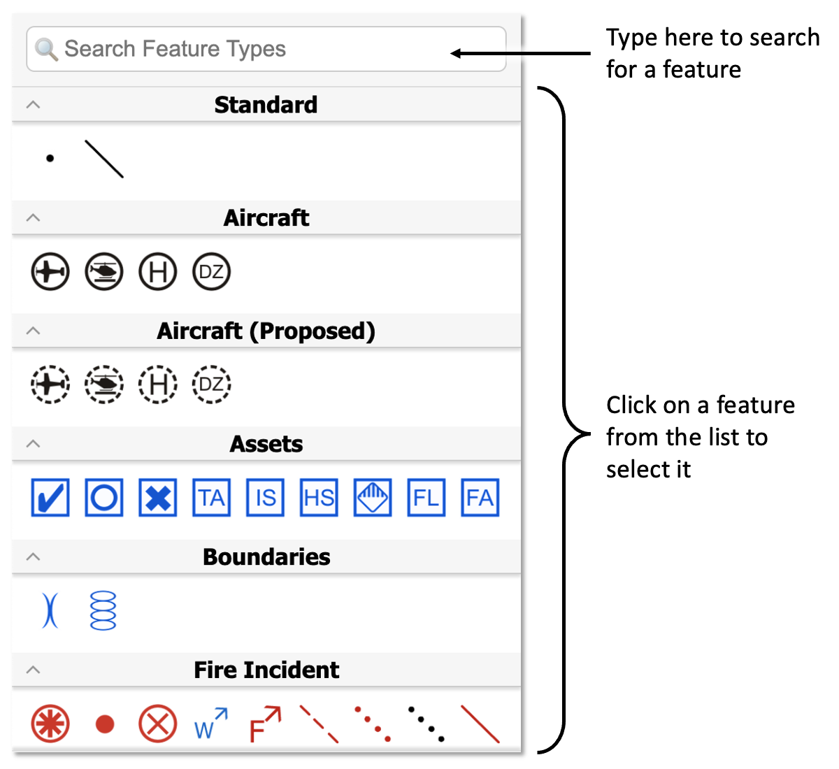 Area, Line, and Point Styles Tabs